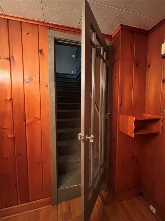 20-22 N Belmont Cir, Oneonta, NY 13820 - detailed view of wood finished floors and wooden walls