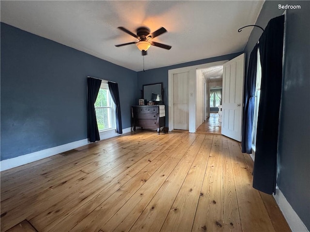 44 Bloom St, Butternuts, NY 13776 - empty room featuring light wood finished floors and ceiling fan