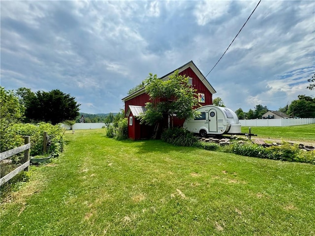 44 Bloom St, Butternuts, NY 13776 - view of yard featuring an outdoor structure