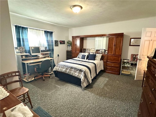 750 Reservoir St, Elmira City, NY 14905 - bedroom with a desk and a textured ceiling