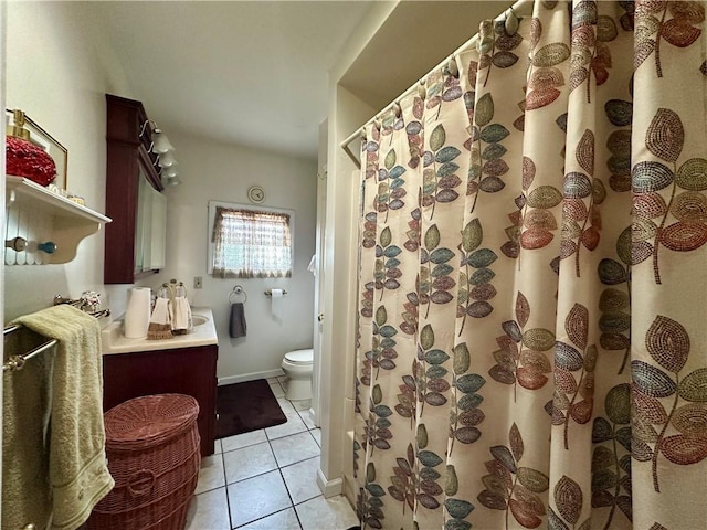 750 Reservoir St, Elmira City, NY 14905 - bathroom with vanity, tile patterned flooring, and a shower with shower curtain