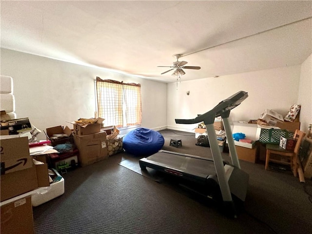 750 Reservoir St, Elmira City, NY 14905 - exercise room with ceiling fan