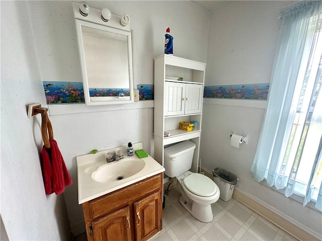 750 Reservoir St, Elmira City, NY 14905 - half bathroom with vanity and tile patterned floors