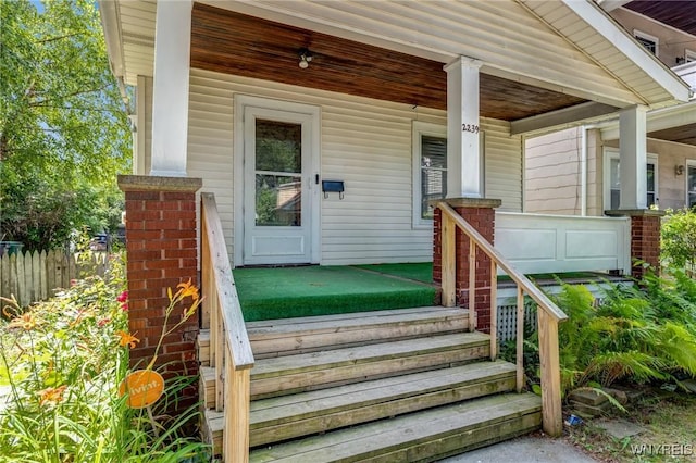 2239 Willow Ave, Niagara Falls, NY 14305 - doorway to property with a porch