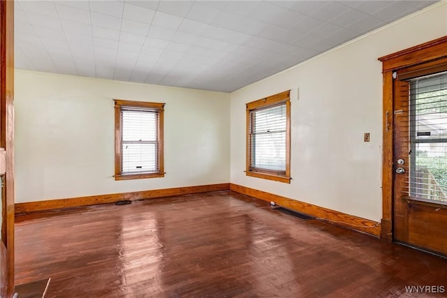 2239 Willow Ave, Niagara Falls, NY 14305 - empty room with wood finished floors and ornamental molding