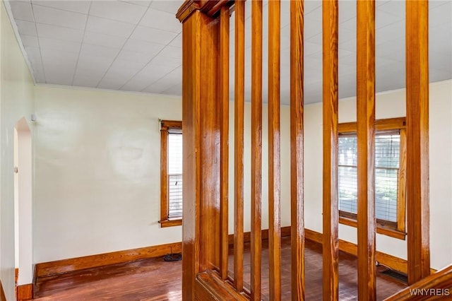 2239 Willow Ave, Niagara Falls, NY 14305 - stairway featuring wood finished floors and ornamental molding