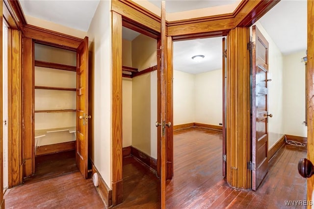 2239 Willow Ave, Niagara Falls, NY 14305 - hall featuring dark wood-type flooring and french doors