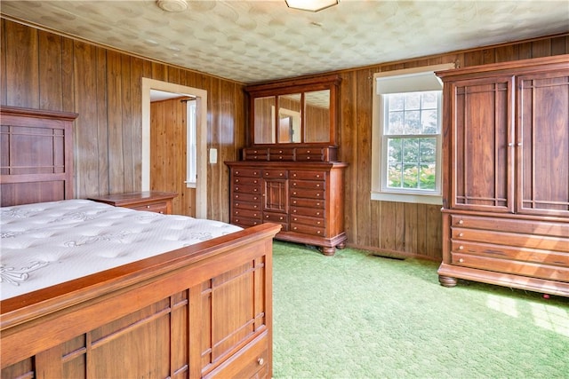 11 Walnut St, Phelps, NY 14533 - bedroom featuring light colored carpet and wooden walls