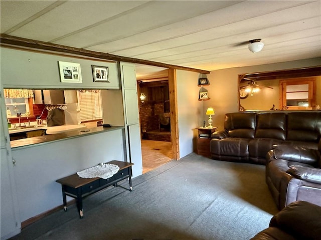 1796 Gladstone Hollow Rd, Andes, NY 13731 - living room with carpet flooring