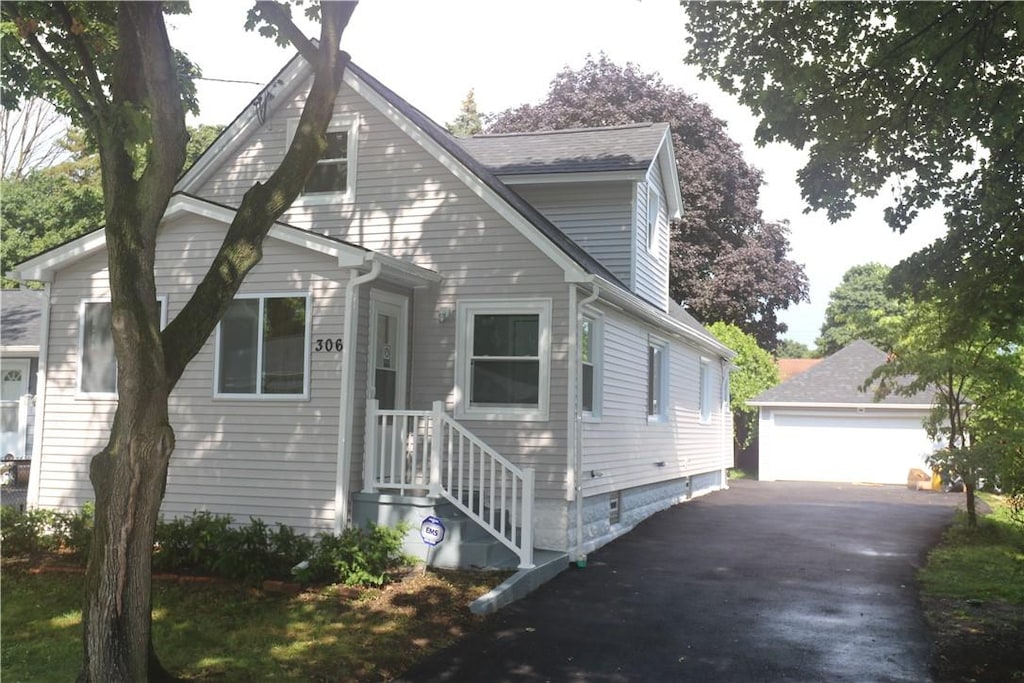 306 Clark Ave, Irondequoit, NY 14609 - view of front facade with an outbuilding and a detached garage