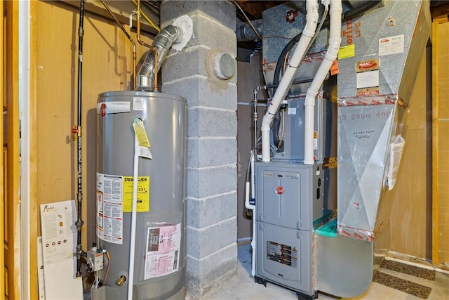 120 Furlong Rd, Brighton, NY 14623 - utility room with gas water heater and heating unit