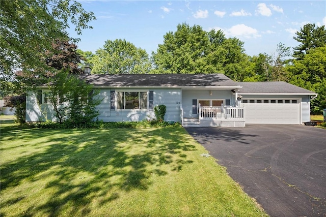 120 Furlong Rd, Brighton, NY 14623 - ranch-style house with driveway, a front yard, and a garage