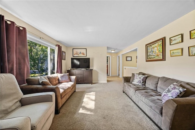 120 Furlong Rd, Brighton, NY 14623 - living room featuring light colored carpet and baseboards