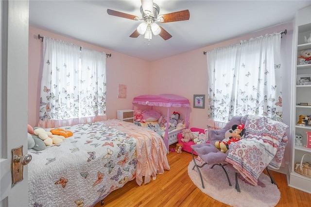917 W Gray St, Elmira, NY 14905 - bedroom featuring wood finished floors and ceiling fan