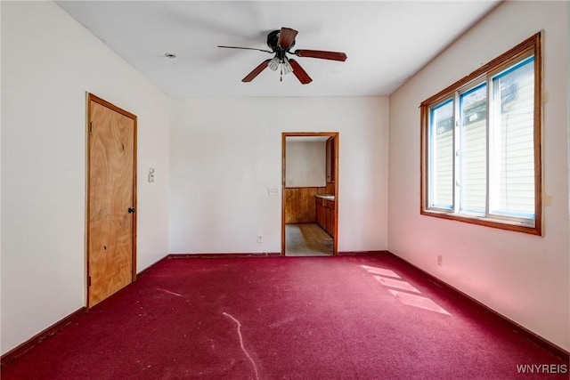 75 Schutrum St, Buffalo, NY 14212 - spare room with carpet, ceiling fan, and fire sprinkler in ceiling