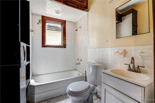 75 Schutrum St, Buffalo, NY 14212 - full bath with tile walls, tub / shower combination, and vanity