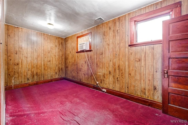 75 Schutrum St, Buffalo, NY 14212 - carpeted spare room featuring wooden walls and cooling unit