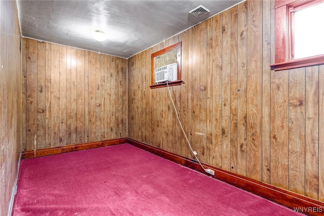 75 Schutrum St, Buffalo, NY 14212 - carpeted spare room featuring wooden walls and cooling unit