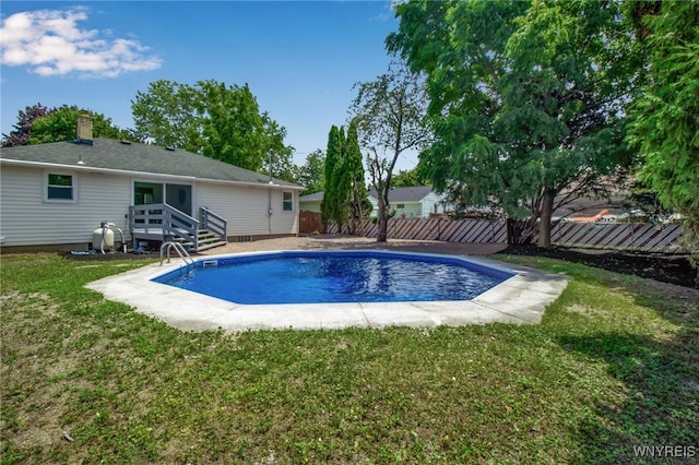101 Kurtz Ave, Lancaster, NY 14086 - view of swimming pool featuring a fenced backyard and entry steps