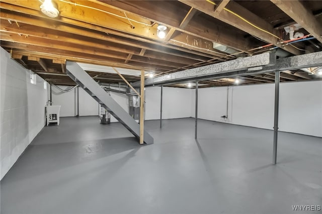101 Kurtz Ave, Lancaster, NY 14086 - unfinished basement with water heater and a sink