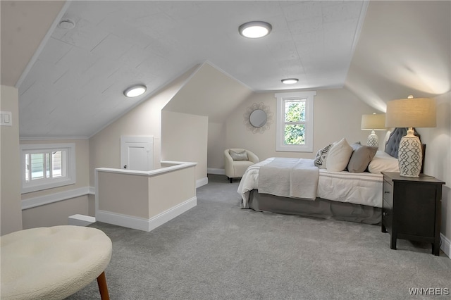 111 Montrose Ave, Buffalo, NY 14214 - carpeted bedroom featuring lofted ceiling and baseboards