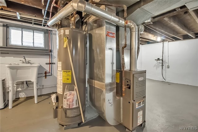 111 Montrose Ave, Buffalo, NY 14214 - utility room featuring water heater and heating unit