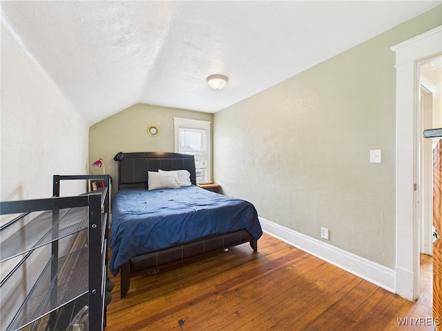 125 Phyllis Ave, Buffalo, NY 14215 - bedroom with hardwood / wood-style floors and lofted ceiling