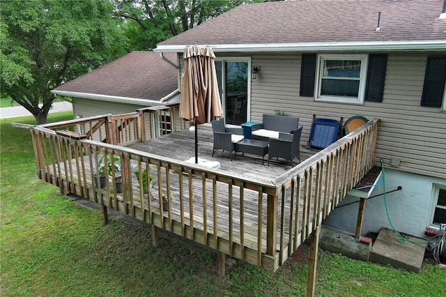 3 Willow Dr, Erwin, NY 14870 - wooden terrace with a yard and an outdoor hangout area