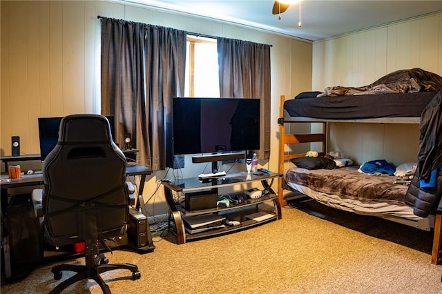 3 Willow Dr, Erwin, NY 14870 - carpeted bedroom with a desk and ceiling fan
