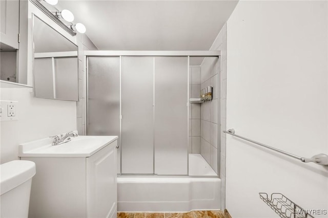 159 Beale Ave, Cheektowaga, NY 14225 - bathroom with vanity and bath / shower combo with glass door