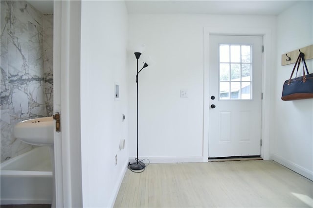 360 Ellison St, Rochester, NY 14609 - doorway to outside featuring wood finished floors