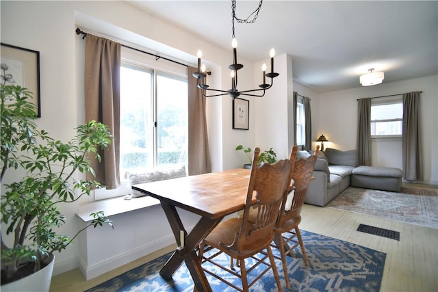 360 Ellison St, Rochester, NY 14609 - dining space with a chandelier and wood finished floors