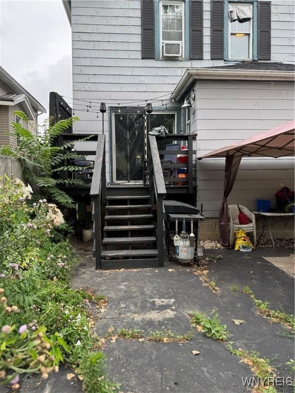51 Ashton Pl, Buffalo, NY 14220 - property entrance featuring a wooden deck