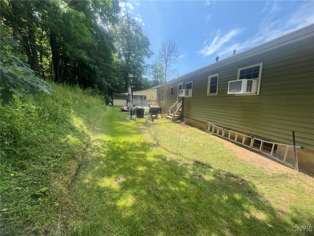 20 Pond Path, Oswego, NY 13126 - view of grassy yard featuring entry steps and cooling unit