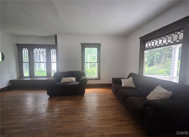 826 Lancaster Ave, Syracuse, NY 13210 - living room with hardwood / wood-style flooring and baseboards