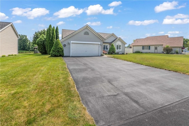 65 Sotheby Dr, Greece, NY 14626 - ranch-style home with driveway, a garage, and a front lawn