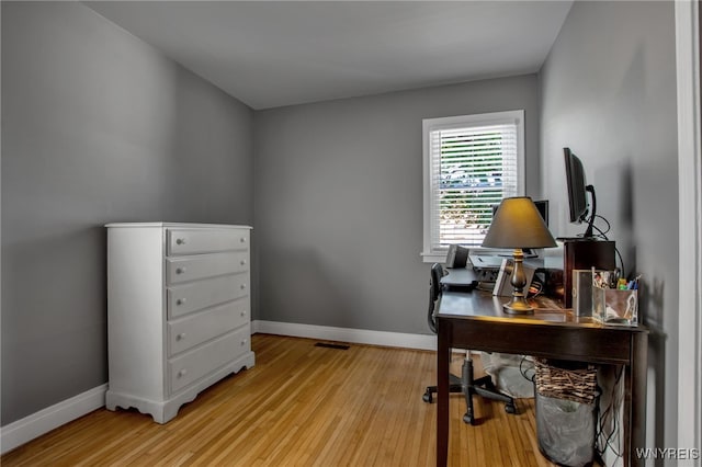1871 Eggert Rd, Amherst, NY 14226 - office area featuring baseboards and light wood finished floors