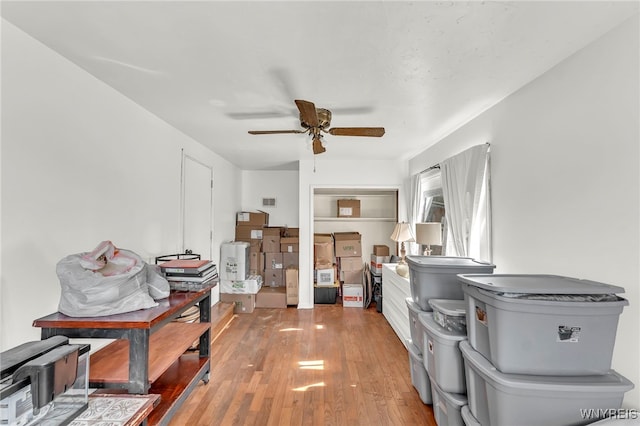 302 Midland Ave, Tonawanda, NY 14223 - interior space featuring a ceiling fan and wood finished floors