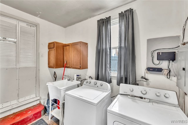 302 Midland Ave, Tonawanda, NY 14223 - washroom with washing machine and clothes dryer and cabinet space