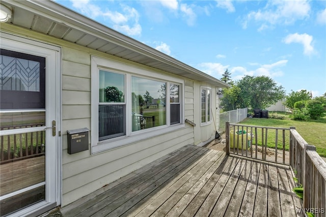 302 Midland Ave, Tonawanda, NY 14223 - wooden deck with a lawn