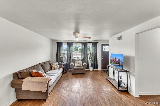 302 Midland Ave, Tonawanda, NY 14223 - living room featuring wood finished floors and ceiling fan
