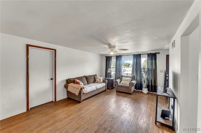 302 Midland Ave, Tonawanda, NY 14223 - living area featuring wood-type flooring and ceiling fan
