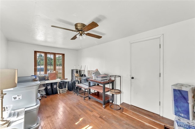 302 Midland Ave, Tonawanda, NY 14223 - office featuring a ceiling fan and hardwood / wood-style floors