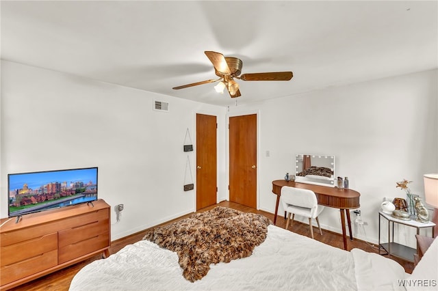 302 Midland Ave, Tonawanda, NY 14223 - bedroom featuring wood finished floors and ceiling fan