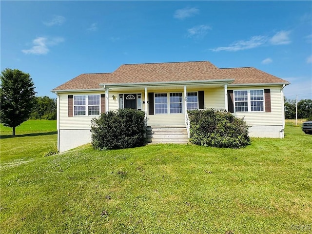 3370 Hicks Rd, Scipio, NY 13118 - view of front of property featuring a front yard and a porch
