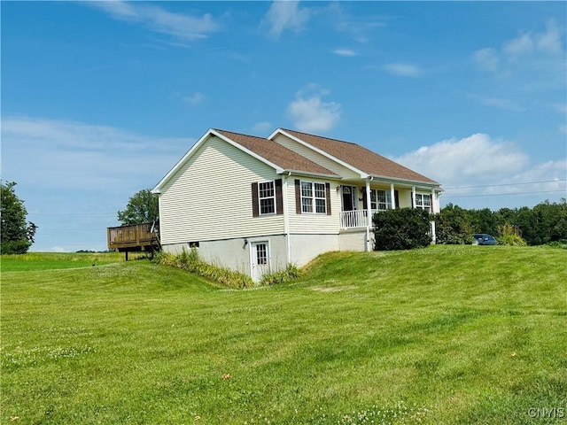 3370 Hicks Rd, Scipio, NY 13118 - view of side of home featuring a yard