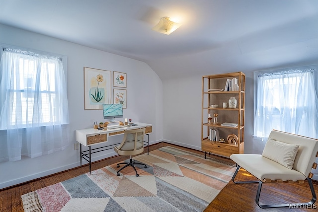 165 Kelvin Dr, Tonawanda, NY 14223 - office featuring lofted ceiling, plenty of natural light, and wood finished floors