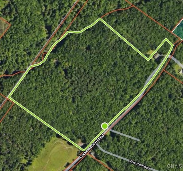 209 Lackawack Hill Rd, Wawarsing, NY 12458 - map / location featuring property parcel outlined