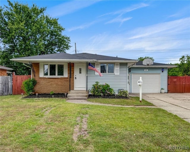 41 Dennis Ln, Cheektowaga, NY 14227 - view of front of house with an attached garage, driveway, and brick siding