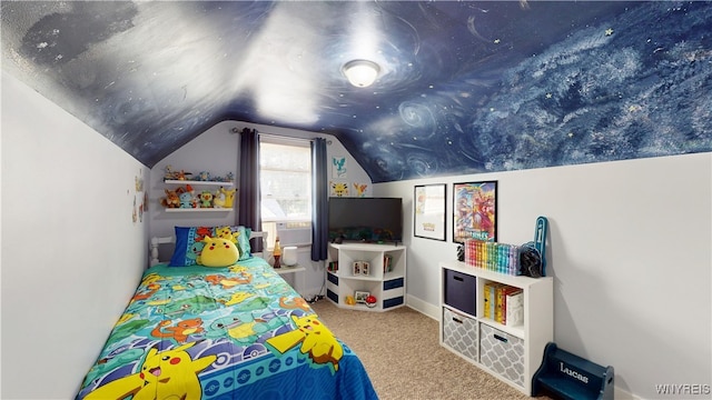 78 Heather Rd, Cheektowaga, NY 14225 - bedroom featuring lofted ceiling and carpet floors
